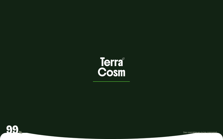 Capture d'écran de la page d'accueil du site Terra Cosm